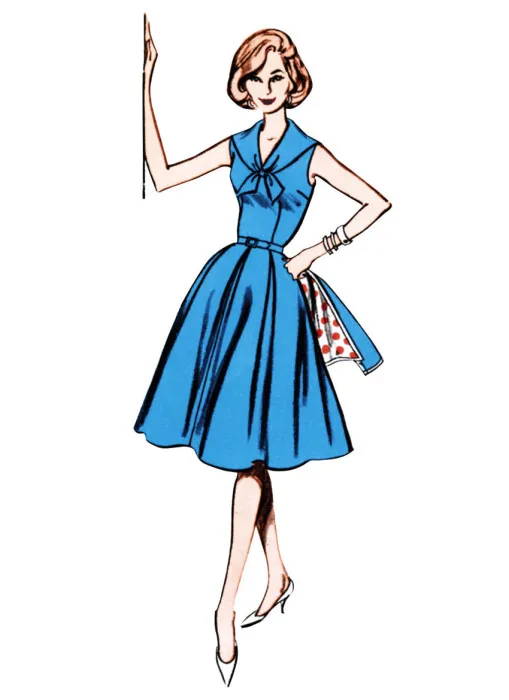 B7052 Butterick Schnittmuster Retro Kleid Jacke 60er Jahre