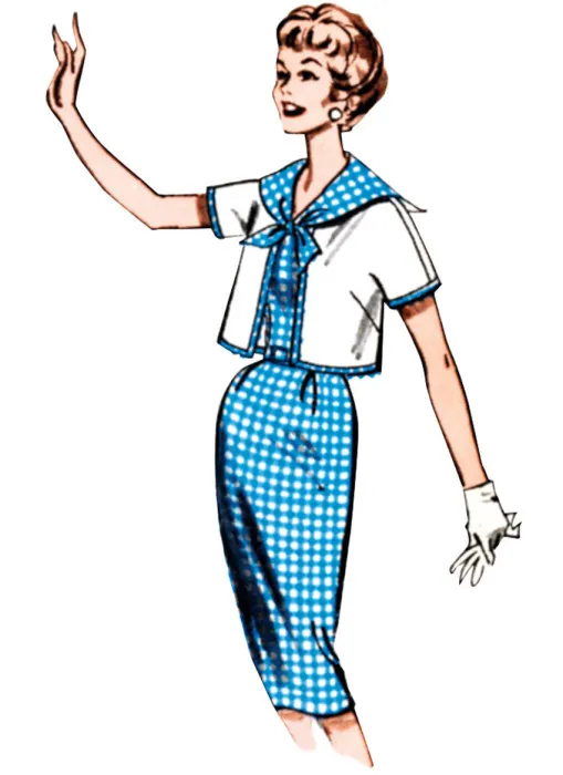 B7052 Butterick Schnittmuster Retro Kleid Jacke 60er Jahre