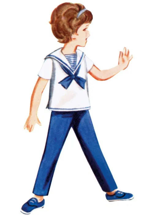 B7054 Butterick Schnittmuster Kinder Retro-Kombination