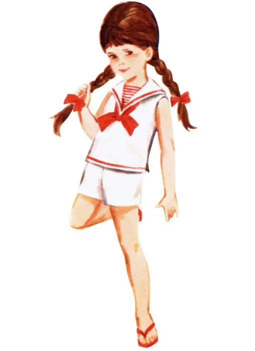 B7054 Butterick Schnittmuster Kinder Retro-Kombination