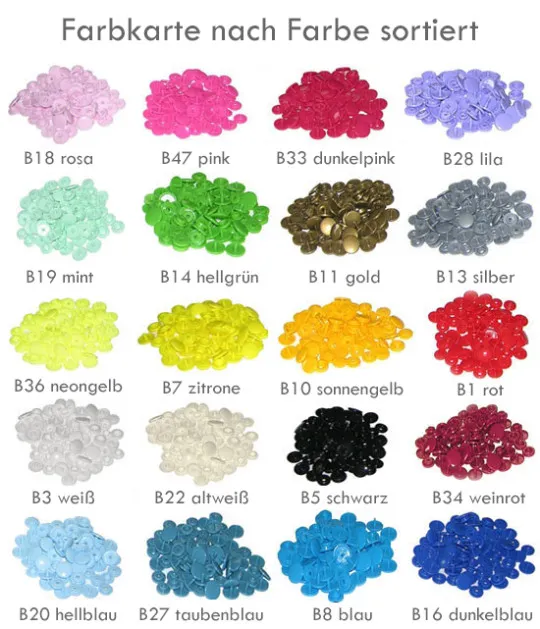 SNAPS Druckknopf-Set 12,4mm im 25er-Pack