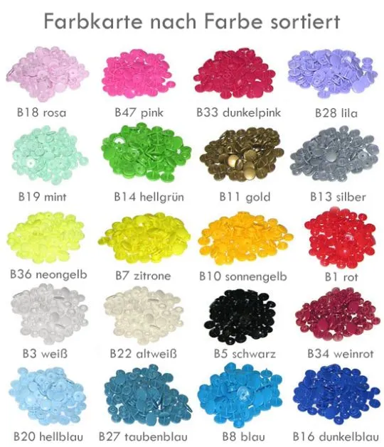 SNAPS Druckknöpfe 12,4mm im 100er SPARPACK!