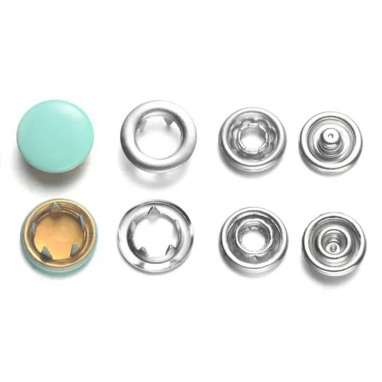 BabySnap Jersey-Druckknöpfe Metall mint 10mm