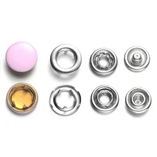 BabySnap Jersey-Druckknöpfe Metall rosa 10mm