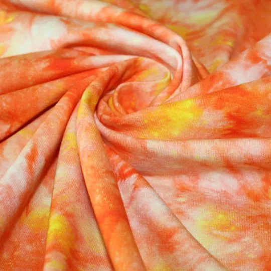 50cm Jerseystoff Batik by Poppy Fabrics gelb-apricot