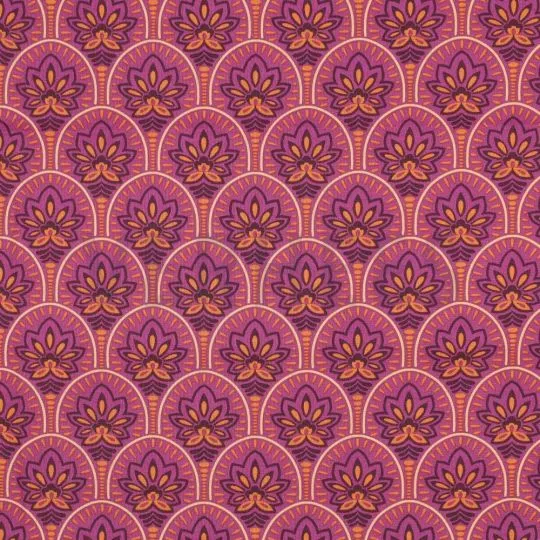 50cm beschichteter Baumwollstoff ABSTRACT pink