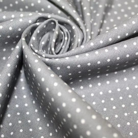 50cm Baumwollstoff Popeline MIX-IT DOTS grau