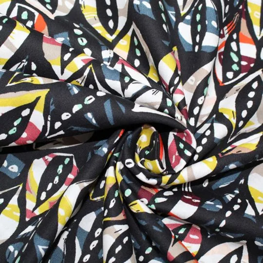 50cm Baumwollstoff ETHNO schwarz by Poppy Fabrics
