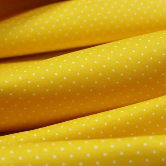 50cm Baumwollstoff Popeline MIX-IT DOTS gelb