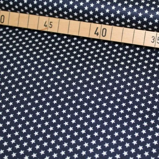 Rest: 2,80m Baumwollstoff MIX-IT STARS navy