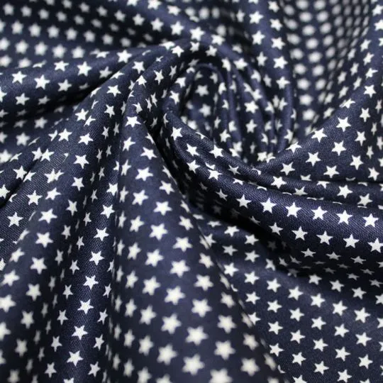 Rest: 2,80m Baumwollstoff MIX-IT STARS navy