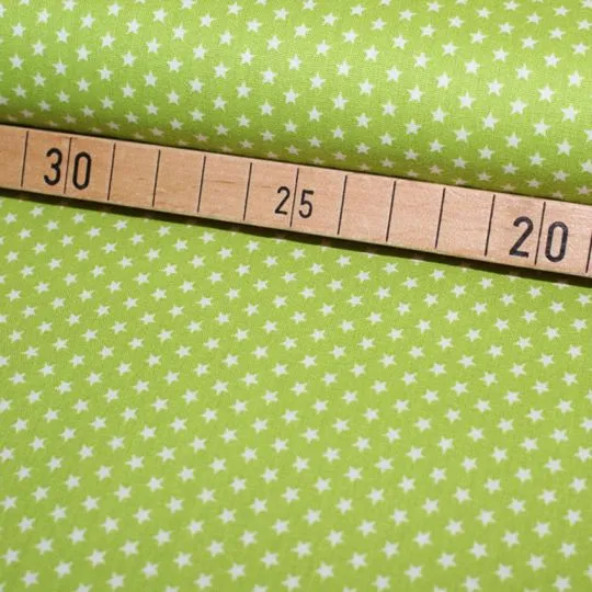 50cm Baumwollstoff MIX-IT STARS kiwi