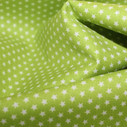 50cm Baumwollstoff MIX-IT STARS kiwi