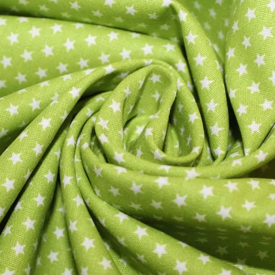 50cm Baumwollstoff MIX-IT STARS kiwi