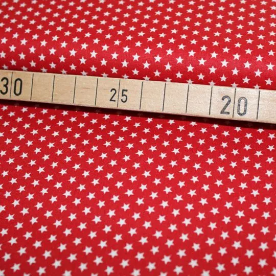 50cm Baumwollstoff MIX-IT STARS rot