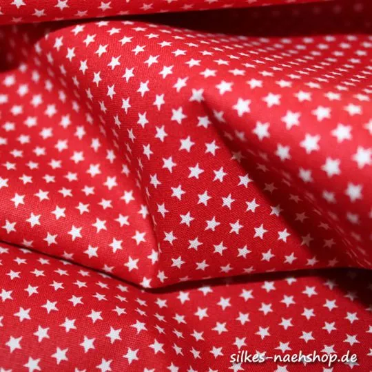 50cm Baumwollstoff MIX-IT STARS rot