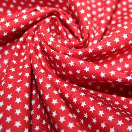 50cm Baumwollstoff MIX-IT STARS rot