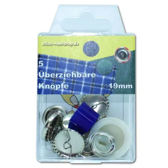 Beziehbare Knöpfe 19mm 5er-Pack
