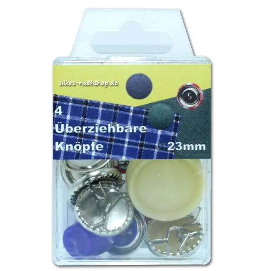 Beziehbare Knöpfe 23mm 4er-Pack