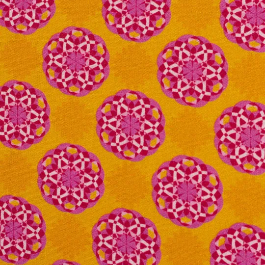 50cm Swafing Baumwollstoff Bilbao Blüten orange