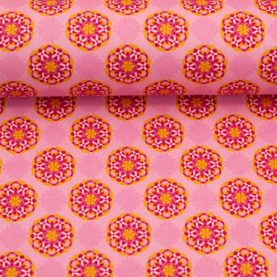 50cm Swafing Baumwollstoff Bilbao Blüten rosa