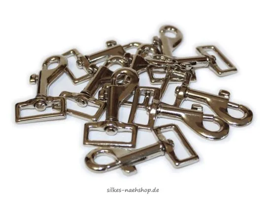 Bolzenkarabinerhaken 20mm Farbe silber 10er-Pack