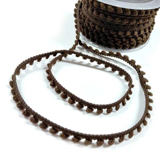 22m Mini-Bommelborte schokobraun