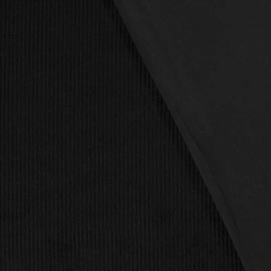 50cm Breitcord schwarz aus Baumwolle