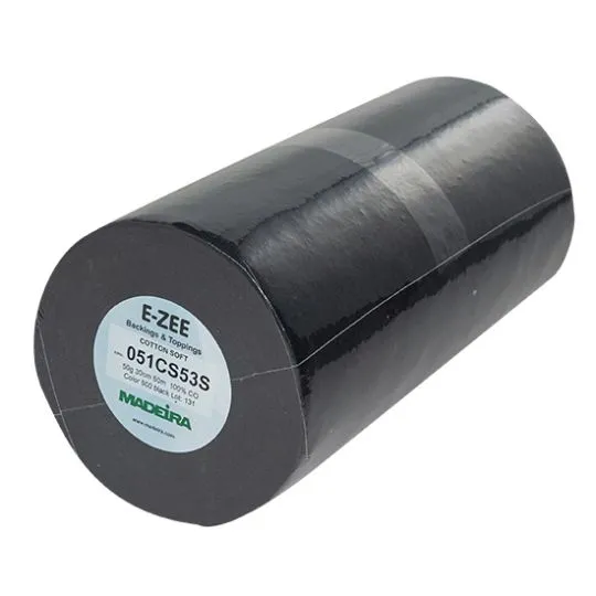 50m MADEIRA STICKVLIES COTTON SOFT 50g/qm schwarz
