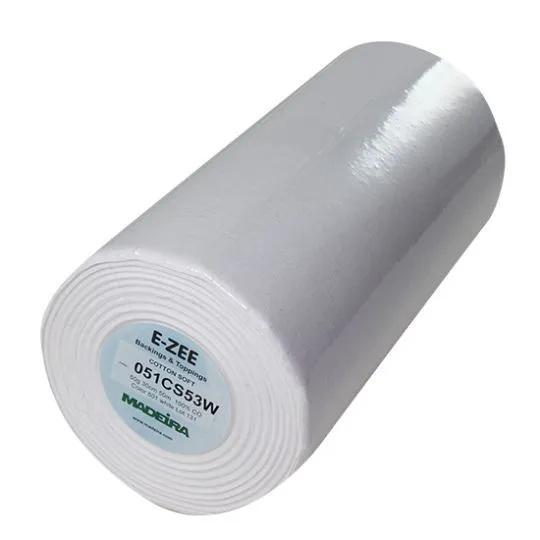 50m MADEIRA STICKVLIES COTTON SOFT 50g/qm weiß