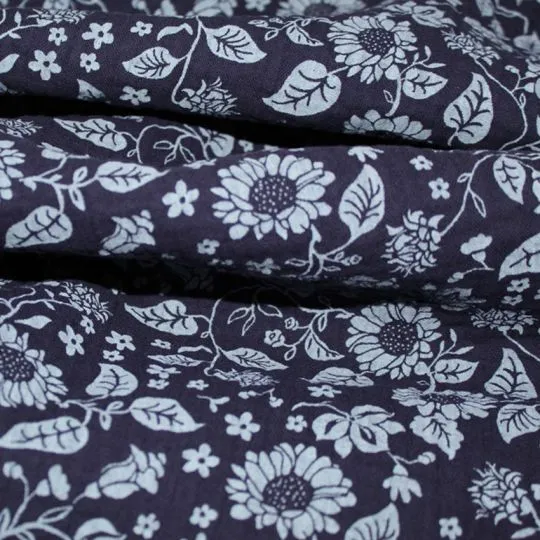 50cm Double Gauze Flower dunkelblau