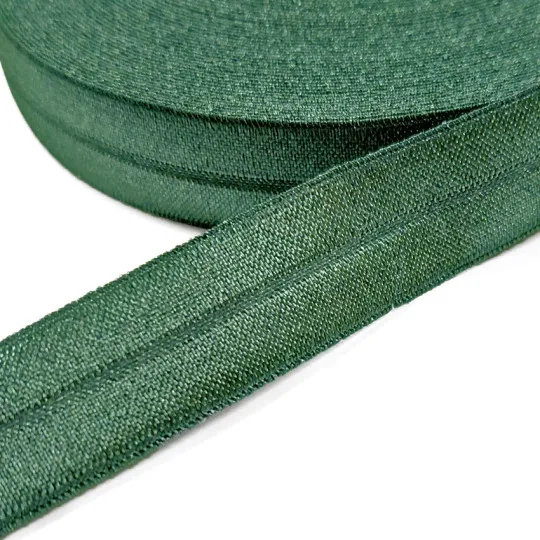 17m elastisches Einfaßband dunkelgrün