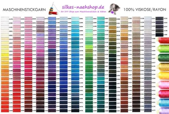 MASCHINENSTICKGARN VISKOSE/RAYON - 1000m Spule