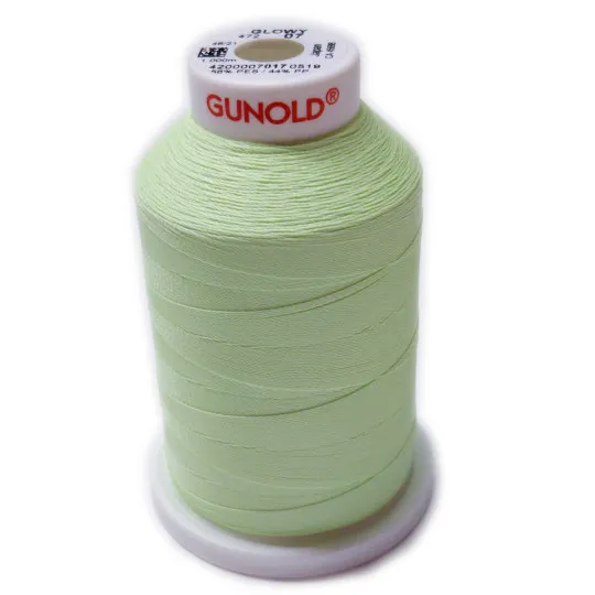 Gunold Glowy Maschinenstickgarn nachtleuchtend 1000m grün