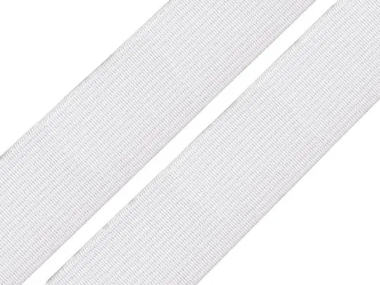 2,5m Gummiband 20mm weiß