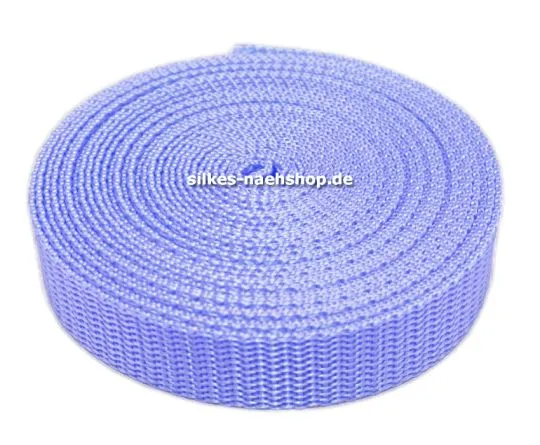 Gurtband 25mm hellblau-flieder 5m Rolle