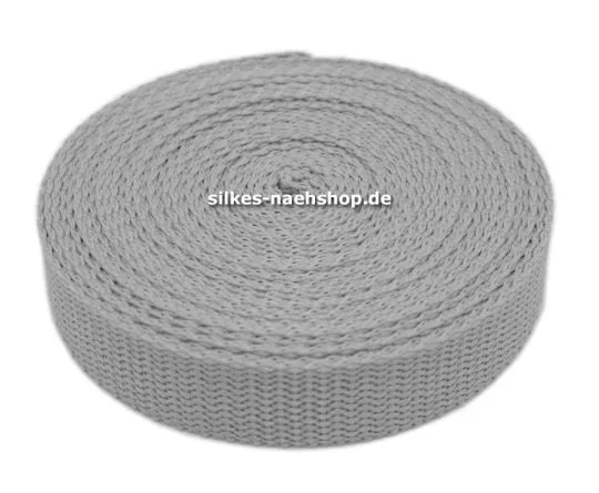 Gurtband 25mm grau 5m Rolle