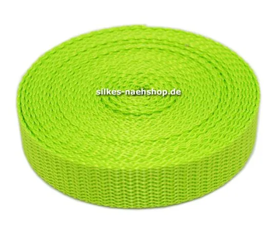 Gurtband 20mm limone 5m Rolle
