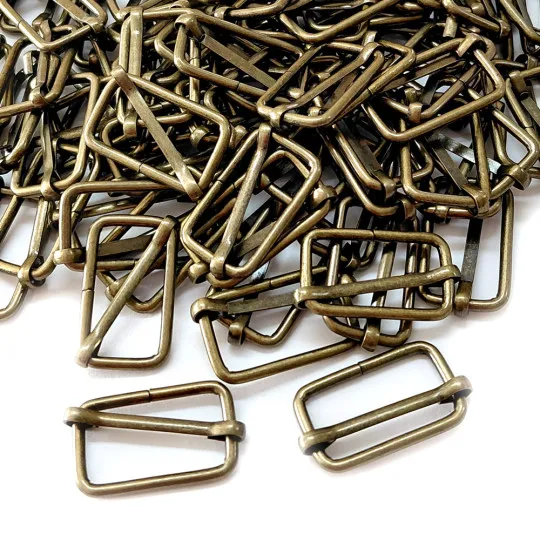 Gurtversteller Regulator altmessing 25mm 90 Stück