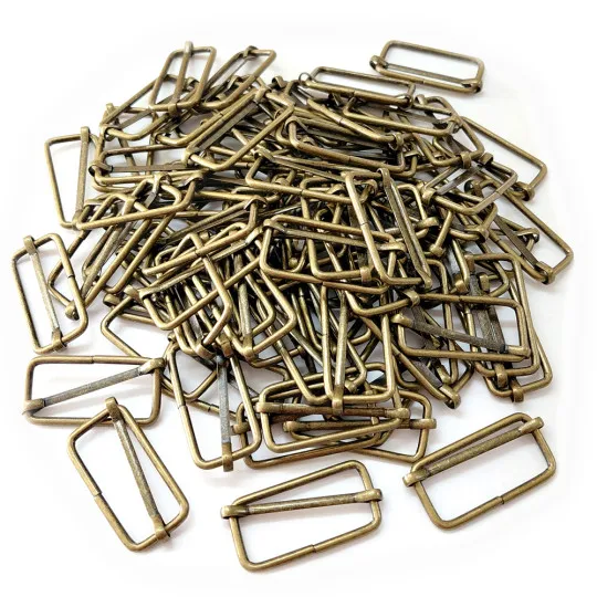 KONVOLUT Gurtversteller altmessing 40mm 87 Stück