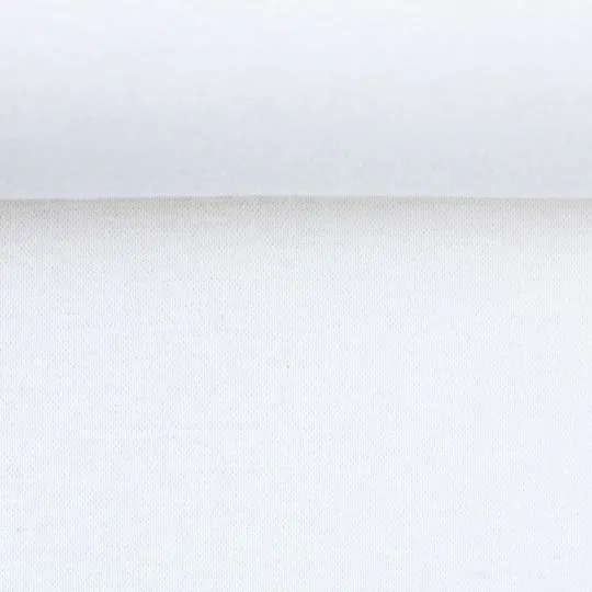 50cm Heike Bündchenstoff weiß glatt