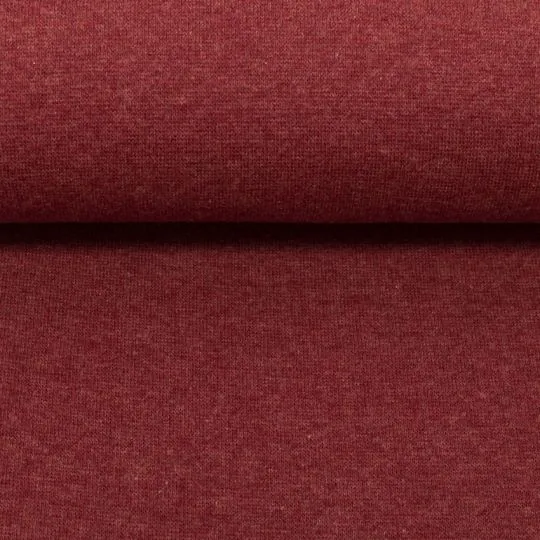 50cm Heike Bündchenstoff melange burgundy