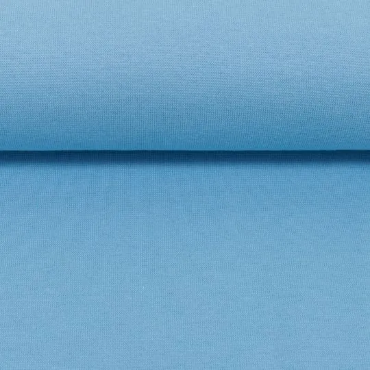 50cm Heike Bündchenstoff hellblau glatt