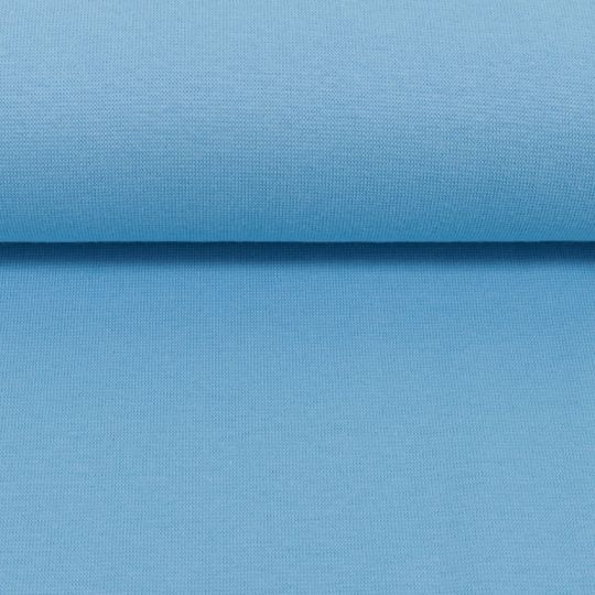 Rest: 40cm Heike Bündchenstoff hellblau glatt