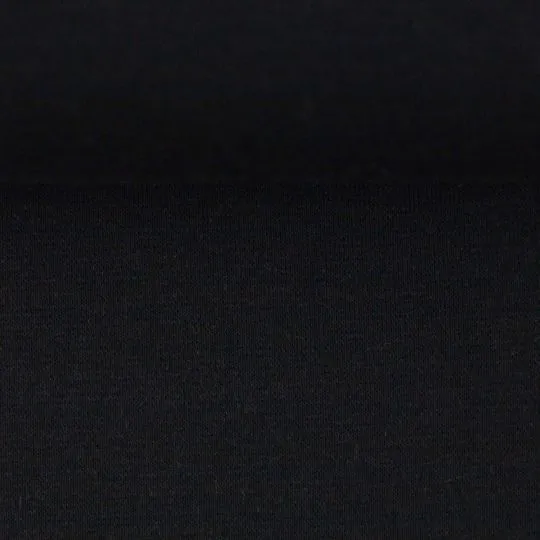 50cm Heike Bündchenstoff schwarz glatt