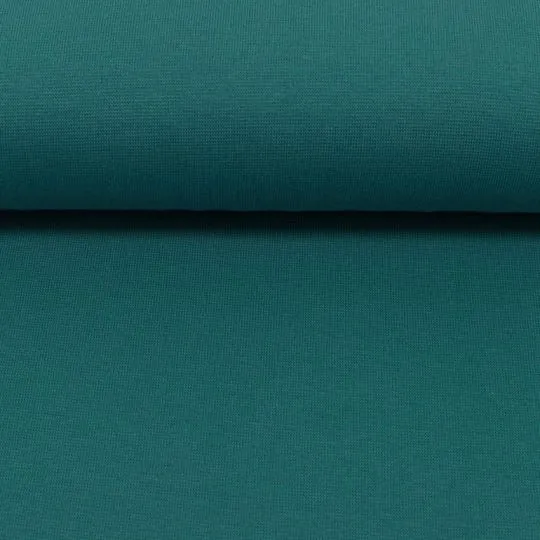 50cm Heike Bündchenstoff petrol glatt