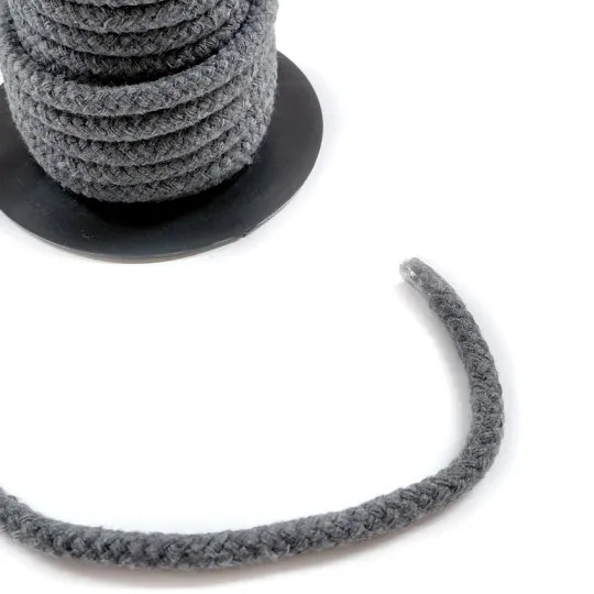 6m Hoodieband Kapuzenkordel dunkelgrau 8mm