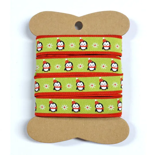 Rest: 5,80m JaneasWorld Webband LIL PENGUIN hellgrün