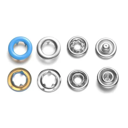 BabySnap Jersey-Ringdruckknöpfe blau