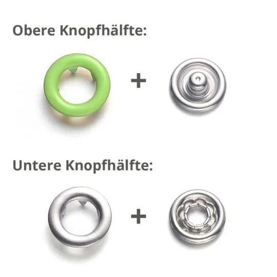 BabySnap Jersey-Ringdruckknöpfe apfelgrün